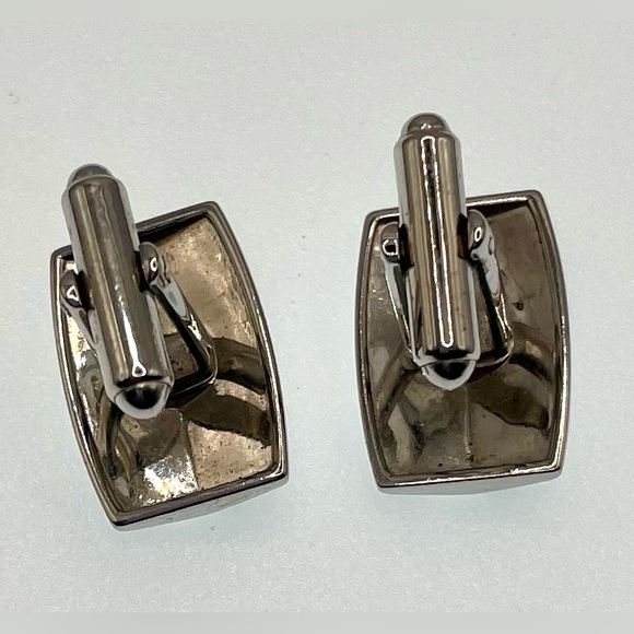 3 for $30 Vintage Signed Speidel Silver Tone Minimalist Cufflinks - Picture 5 of 6